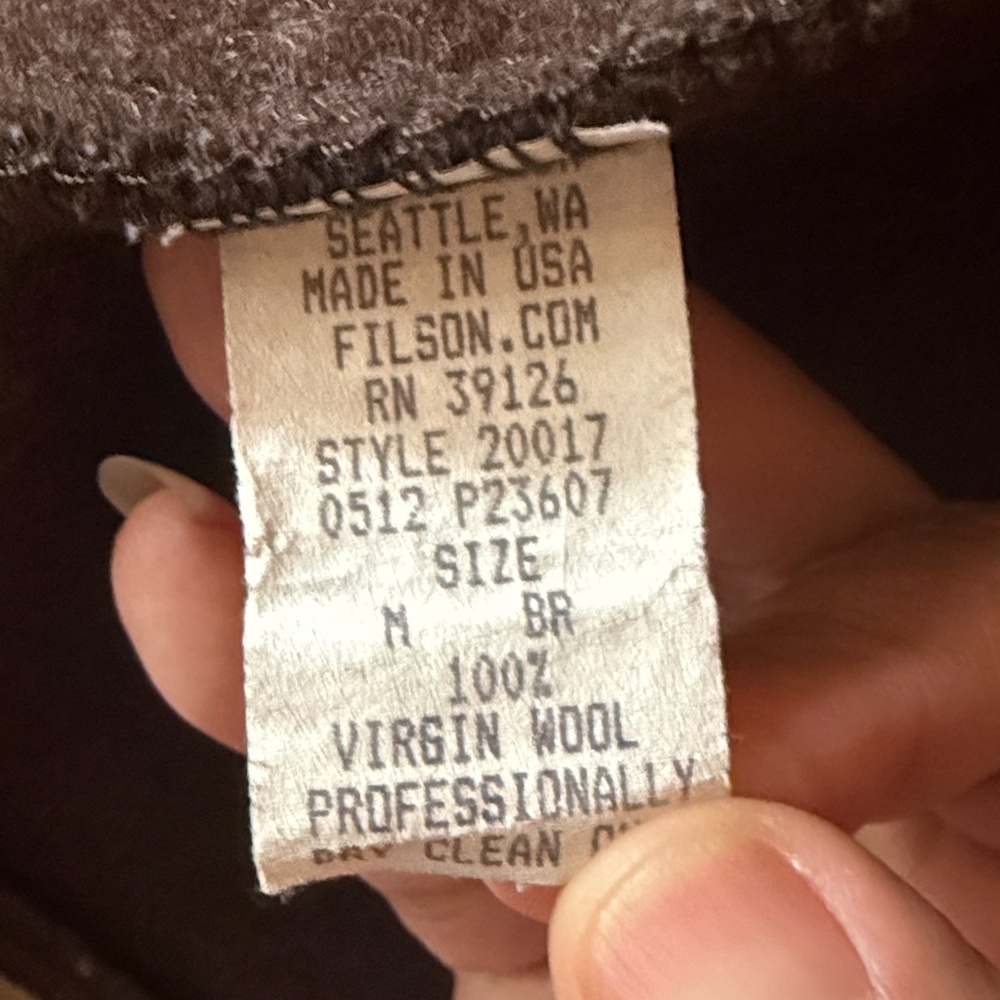 Rare Vintage USA C.C. Filson Virgin Wool Mackinaw Cruiser brown Women’n Jacket m - Picture 10 of 11